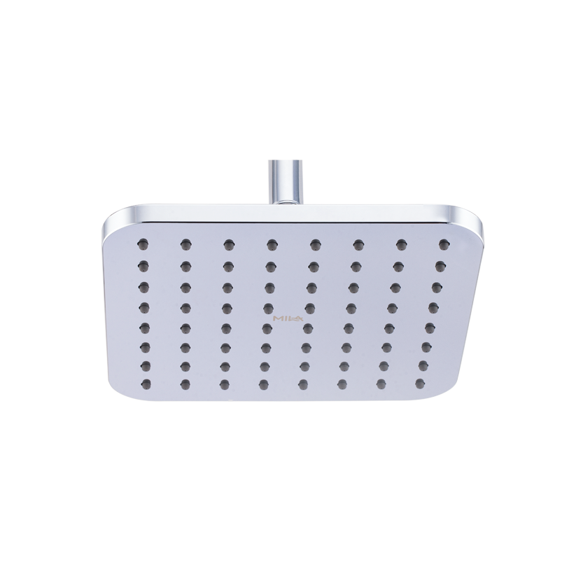 Mila Serene Rain Shower, ABS Shower Head Surface, Single Function, Chrome Rain Shower Head, 205x205 mm, Full Spray with Flow Control, MSXX0308CM
